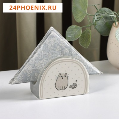 Салфетница Доляна «Уютные коты», 9,5×4,5×7 см