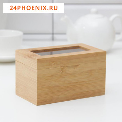 Чайный домик, 2 секции, 14×18×8 см, бамбук