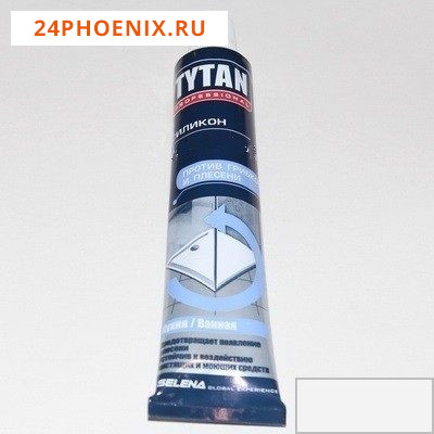 Герметик Tytan Professional силиконовый, универсальный белый, 85мл /24/
