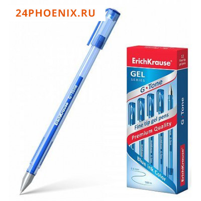 Ручка гелевая G-TONE 0.5мм синяя 17809 Erich Krause {Китай}