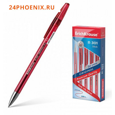 Ручка гелевая ORIGINAL 0.5мм красная 42722 R-301 Erich Krause {Китай}