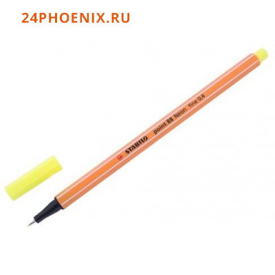 Ручка капиллярная 88/024 НЕОН 0.4мм желтая STABILO {Германия}