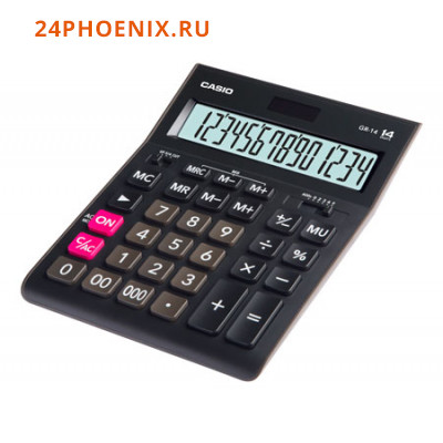 Калькулятор 14 разрядов GR-14 155х209х34 мм (394705) черный CASIO {Россия}