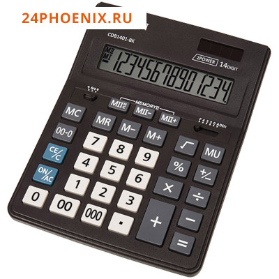 Калькулятор 10 разрядов BusinessLine CMB1001BK 2 питания 138х103х24 мм CITIZEN {Китай}