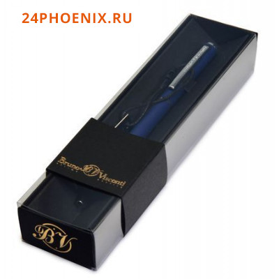 Ручка автоматическая шариковая 0.7мм "PALERMO" синяя,  (темно-синий корпус, черная коробка) 20-0250/