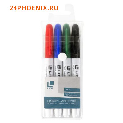 Набор 4 маркера для доски 4мм WRL02-4 LITE {Китай}