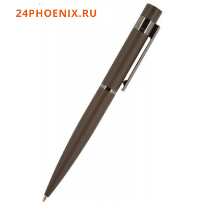 Ручка автоматическая шариковая 1.0мм "VERONA" синяя, коричневый металлический корпус 20-0217 Bruno V