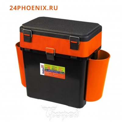 Ящик рыболова зимний "FishBox" (19л) оранжевый Helios