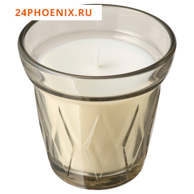 Ароматическая свеча в стакане, ревень бузина/бежевый8 см