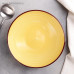 Тарелка керамическая глубокая Доляна «Морской мир», 540 мл, d=18 см, цвет жёлтый