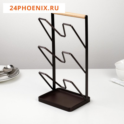 Подставка для крышек Доляна «Лофт», 16×13×33,5 см, цвет коричневый