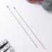 Спицы для вязания прямые сталь пластик након 35см d2,5мм (2шт) чехол