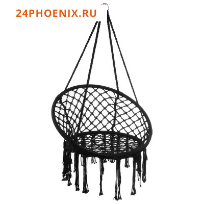 Гамак-кресло подвесное плетеное 60 х 80 см, цвет черный   5073881