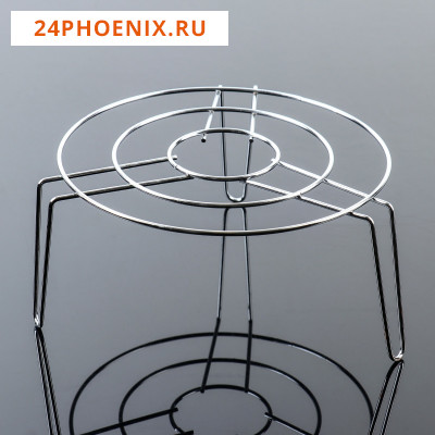 Подставка-гриль для микроволновой печи Доляна, 22×22×10 см, цвет хром
