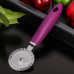 Нож для пиццы и теста Доляна Blade, 20 см, ручка soft-touch, цвет фиолетовый