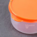 Набор контейнеров пищевых круглых Доляна, 3 шт: 150 мл, 300 мл, 500 мл, цвет оранжевый