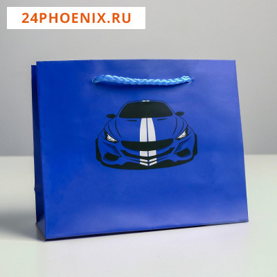 Пакет ламинированный горизонтальный Blue car, S 15 × 12 × 5.5 см