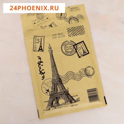 Крафт-конверт с воздушно-пузырьковой плёнкой  "Франция", 15 х 21 см 6870852