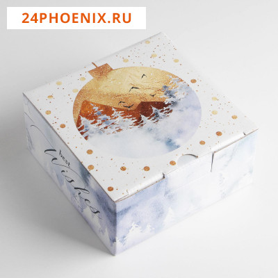 Коробка складная «Best wishes», 15 × 15 × 7 см 6971399