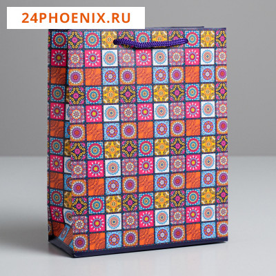 Пакет ламинированный вертикальный «Мозаика», 18 × 23 × 8 см, ручка МИКС 2816307