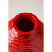 Ваза керамическая "Шарик", настольная, красная, 13 см, узор микс