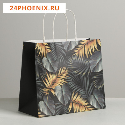 Пакет подарочный крафтовый «Тропики», 25 × 22 × 12 см   4753235