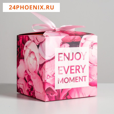 Коробка складная Enjoy every moment, 12 × 12 × 12 см