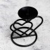 Подсвечник металл на 1 свечу "Валентин 3", 10,7х10 см, черный 1596002