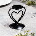 Подсвечник металл на 1 свечу "Гламур", 10,2х9 см, чёрный 1596016