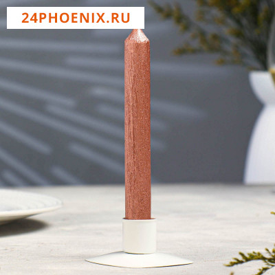 Свеча античная "Винтаж", 17х1,8 см, светло розовая 6930717