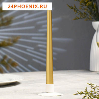 Свеча античная, 2,3х 25 см, лакированная, золотой металлик 4820523