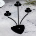 Подсвечник металл на 3 свечи "Диез", 10,5х27 см, черный 1595995