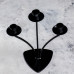Подсвечник металл на 3 свечи "Диез", 10,5х27 см, черный 1595995