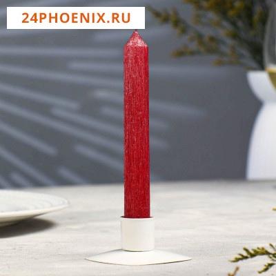 Свеча античная "Винтаж", 17х1,8 см, красная 6930715