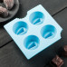 Форма для льда и шоколада "Акула", 4 ячейки