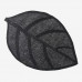Салфетка сервировочная Доляна "Листочки", цв.черный, 30*45 см