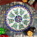 Ляган Риштанская Керамика "Цветы", 32 см, синий, глубокий