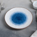 Тарелка фарфоровая Доляна «Космос», d=18,5 см, цвет синий