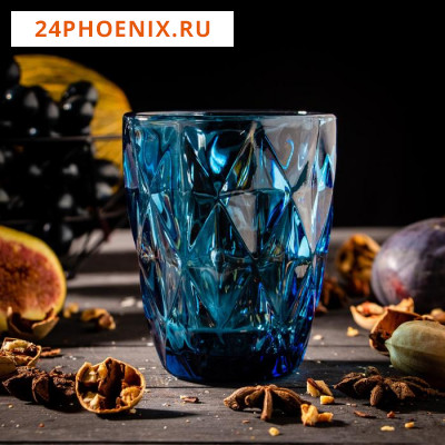 Стакан стеклянный Magistro «Круиз», 240 мл, 8×10 см, цвет синий