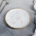Тарелка фарфоровая Доляна Organic Gold, d=18 см, цвет белый