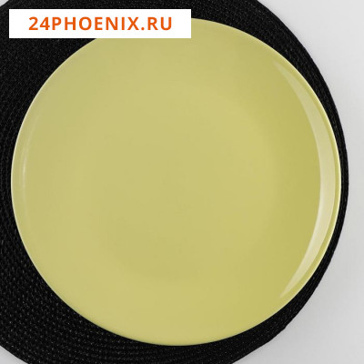 Тарелка керамическая обеденная Доляна «Пастель», d=27 см, цвет жёлтый