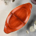 Менажница керамическая 2 ячейки «Сапфир», 29,5×16×6 см, цвет оранжевый