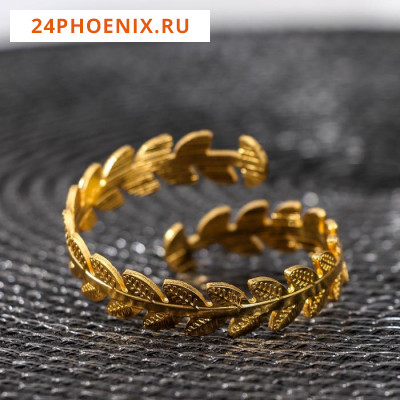 Кольцо для салфетки «Лоза», 4,5×2,5 см, цвет золотой