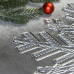 Набор салфеток сервировочных на стол Доляна «Снежинка», 4 шт, d=38 см, цвет серебряный