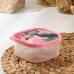 Контейнер пищевой Доляна «Тропики», 400 мл, квадратный, цвет розовый
