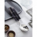 Ложка гарнирная Magistro «Грэйс», 27,5 см, цвет ручки черный, цвет головы серебряный