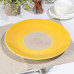 Тарелка керамическая обеденная Доляна «Бутон», d=27 см, цвет жёлтый