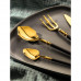 Набор столовых приборов из нержавеющей стали Magistro Ocean, 4 предмета, цвет металла золотой, ручка