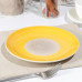 Тарелка керамическая десертная Доляна «Бутон», d=19 см, цвет жёлтый