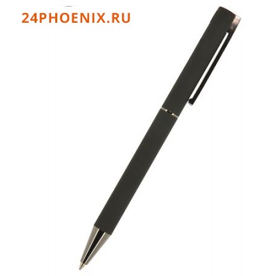 Ручка автоматическая шариковая 1.0мм "BERGAMO" синяя, черный металлический корпус 20-0244 Bruno Visconti {Китай}